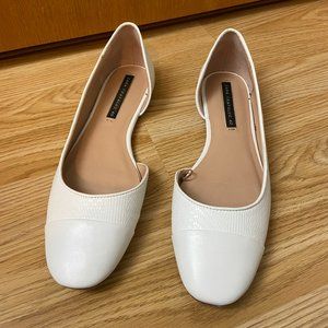 Zara White D'Orsay Ballet Flats